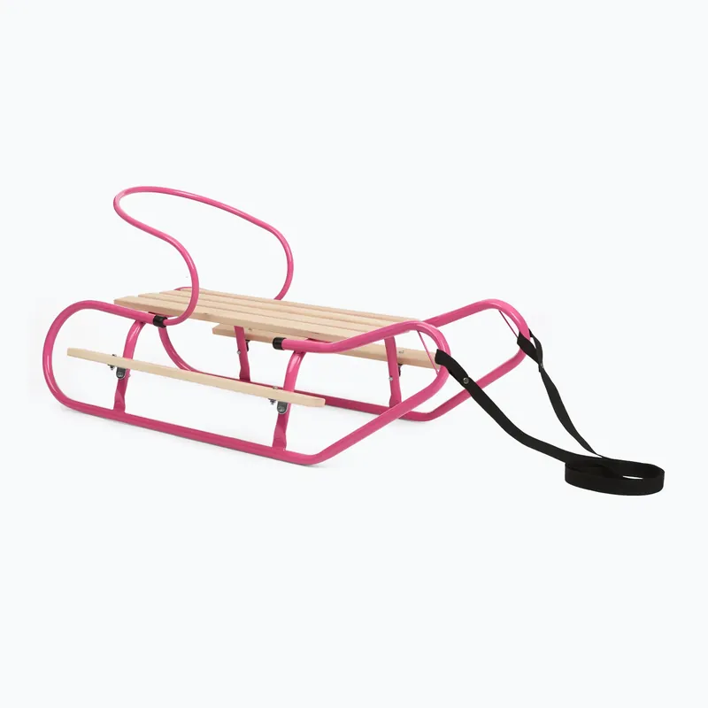Kovové sáňky HUMBAKA with backrest and footrests pink Nakupujte Hned