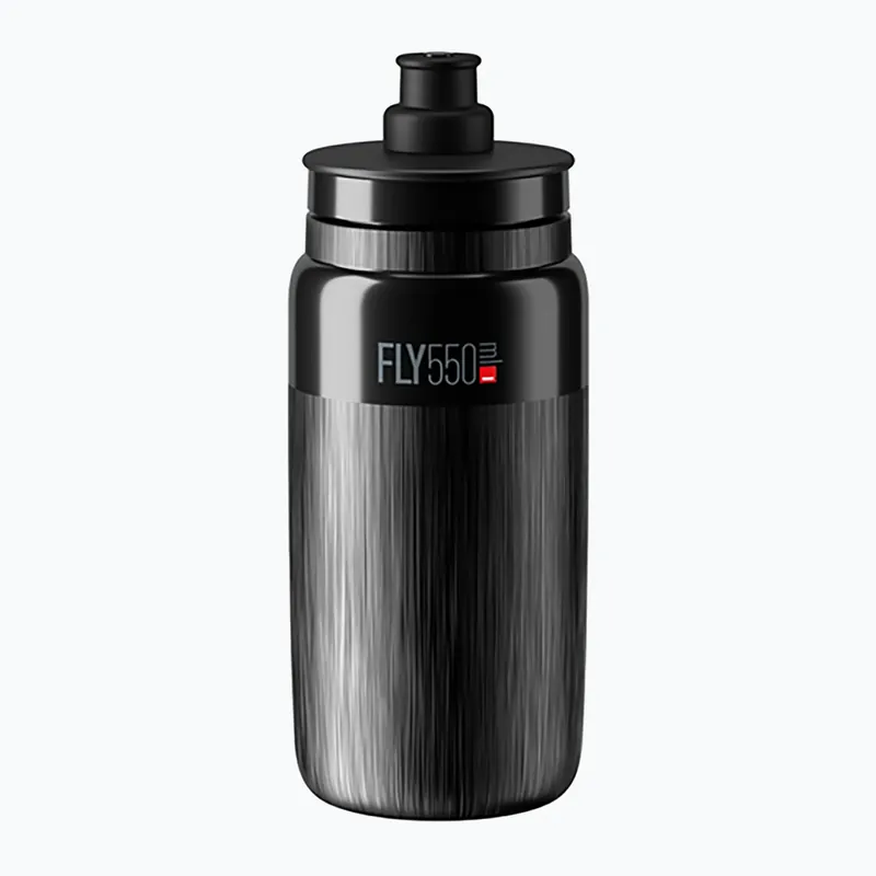 Cyklistická láhev Elite FLY Tex 550 ml black/grey logo Výhodná Nabídka