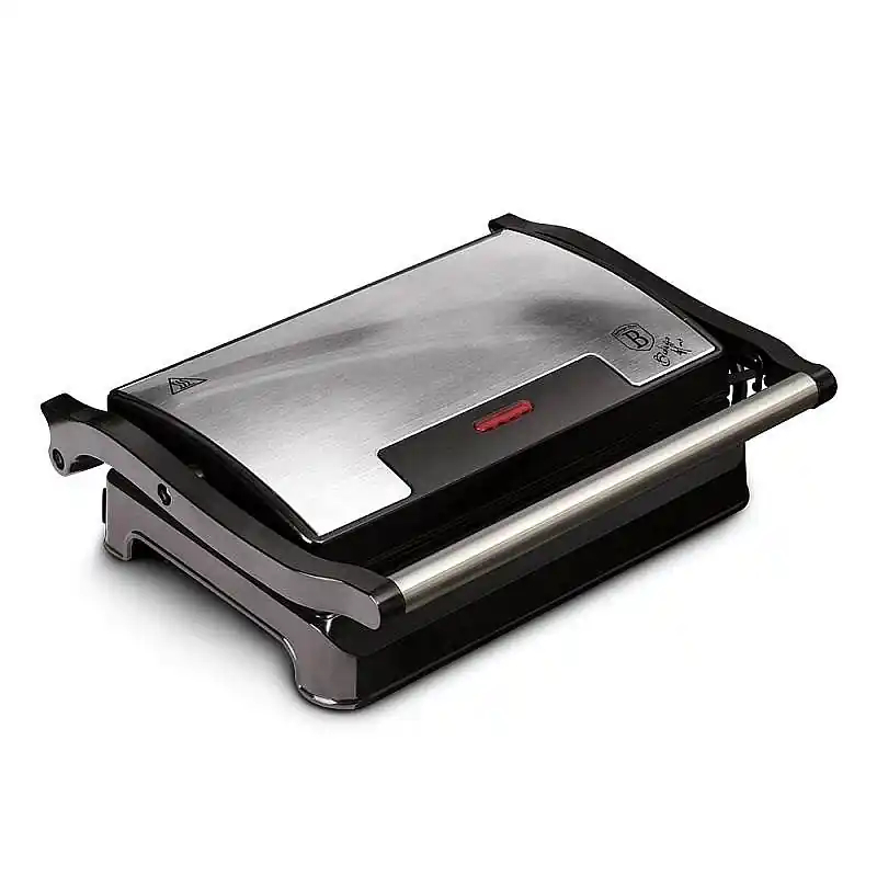 Levný BERLINGERHAUS Kontaktní gril s nepřilnavým povrchem 700 W Black Silver Collection BH-9138