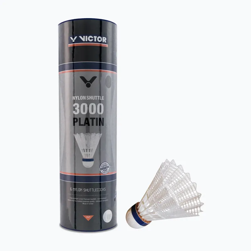 VICTOR Nylon Shuttle 3000 badmintonové člunky 6 ks bílé 101519 Nejlepší Cena