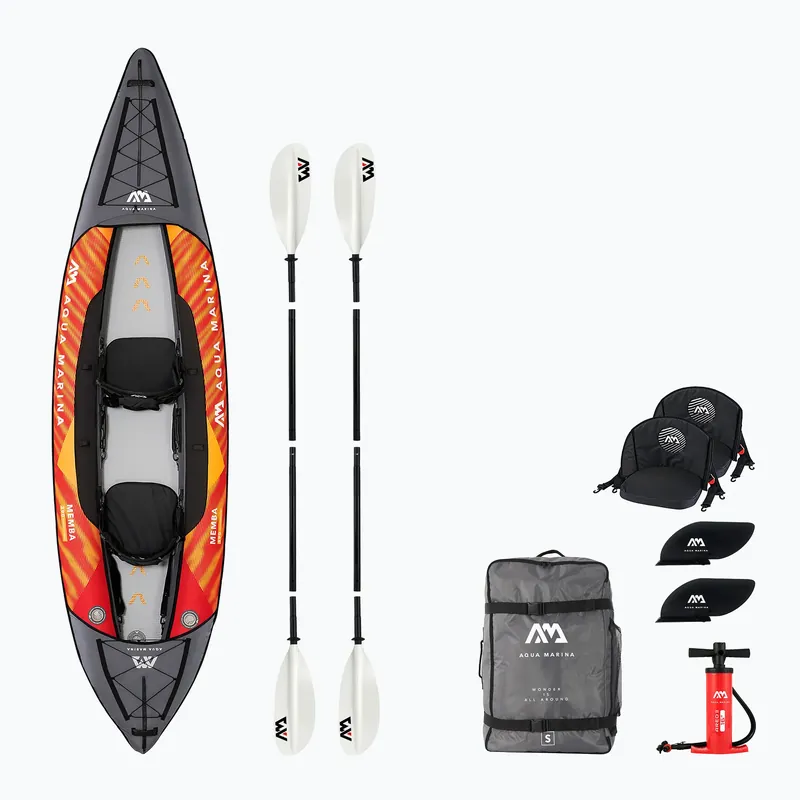 Nízká Cena Nafukovací kajak pro 2 osoby 12‘10″ AquaMarina Touring Kayak orange Memba-390