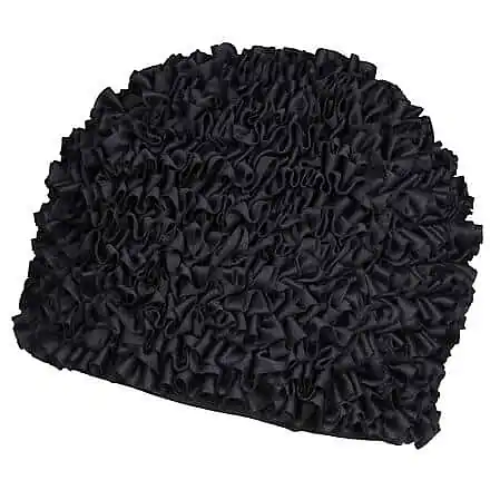 Ruffle koupací čepice černá Vrácení Zdarma
