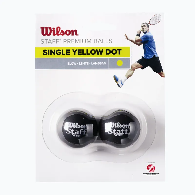 Přímo Od Výrobce Wilson Staff Squash 2 Ball Yel Dot black WRT617800+