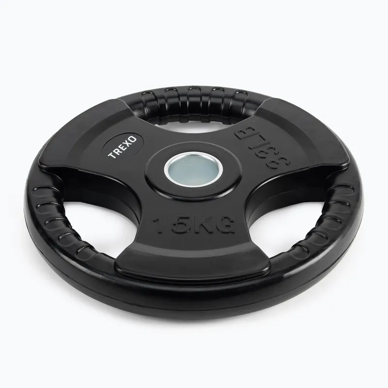 Pogumované litinové závaží XTREXO černé RW15 15 kg Novinka
