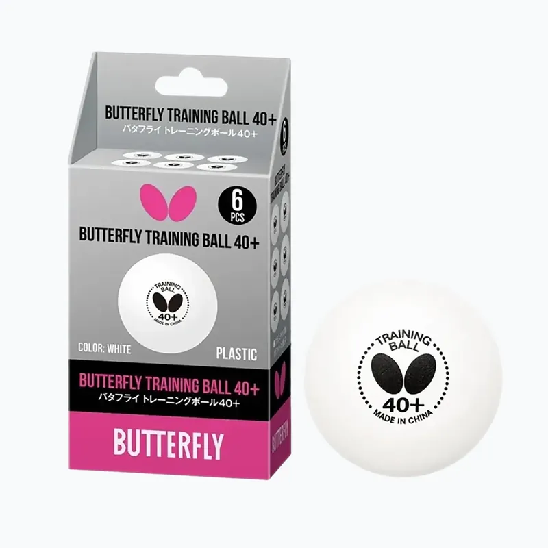 Tréninkové míčky na stolní tenis Butterfly 6 ks bílé Levný