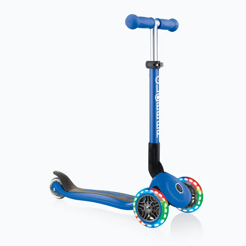 Dětská koloběžka Globber Junior Foldable Lights navy blue Ihned K Objednání