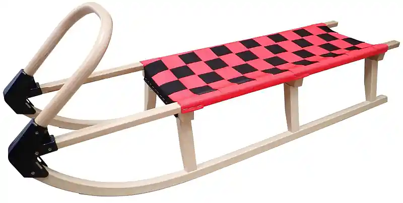 Tovární Cena Bohemia sáně 125cm dřevěné - červené