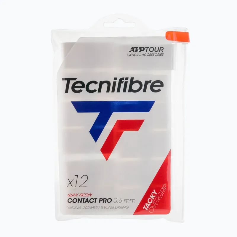 Tecnifibre Contact Pro Tenisová omotávka 12 ks bílá 52ATPCON12 Sleva