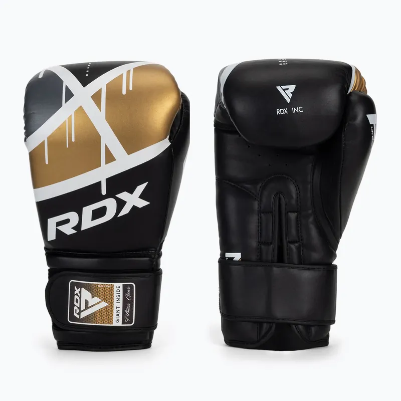 Sleva Boxerské rukavice RDX BGR-F7 černé/zlaté BGR-F7BGL