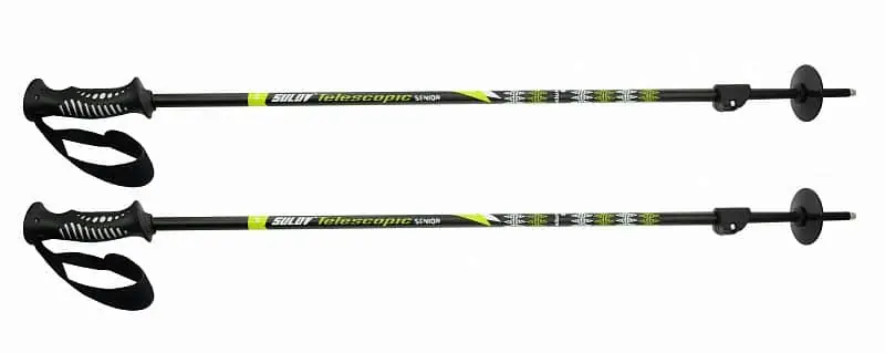 Nejprodávanější Sjezdové skládací hole SULOV® TELESCOPIC SENIOR, vel. 100-145cm, zelené