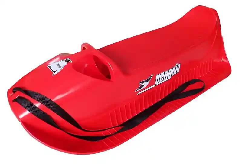 Značkový Plastové sáňky Pinguin, Alfa - červené