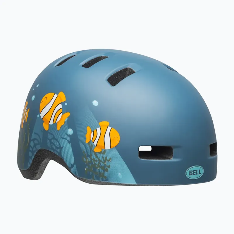 Cenově Výhodný Dětská cyklistická přilba Bell Lil Ripper clown fish matte gray/blue