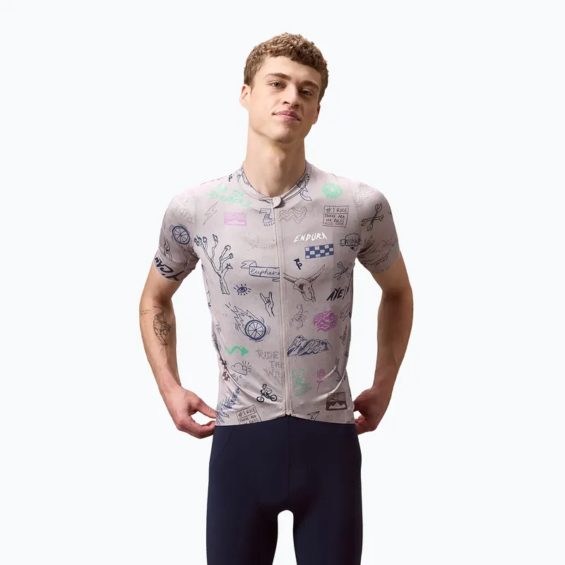 Pánský cyklistický dres Endura Pro SL Print titanium Omezená Nabídka