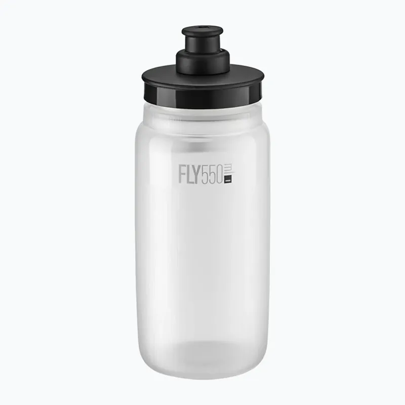 Cyklistická láhev Elite FLY Tex 550 ml clear/black Novinka