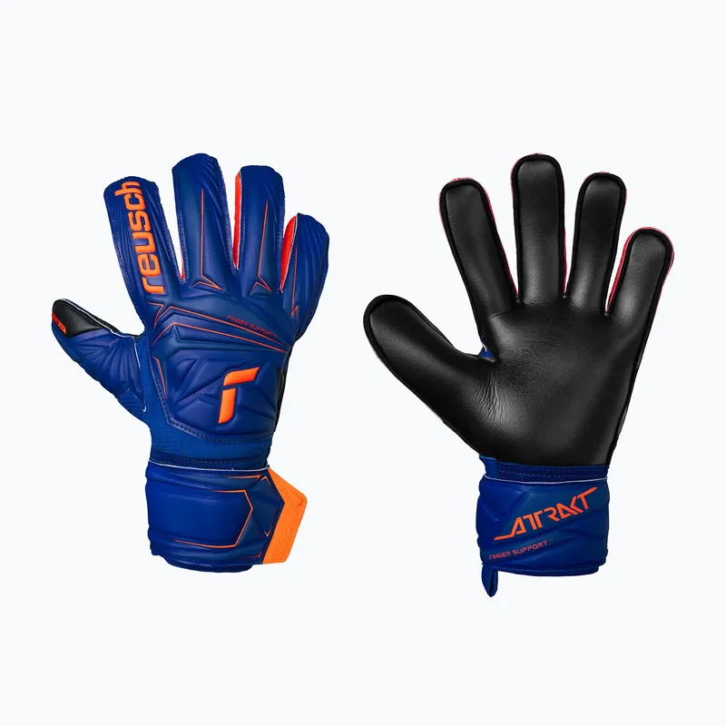 Novinka Brankářské rukavice Reusch Attrakt Infinity Finger Support sharp blue/shocking orange/black
