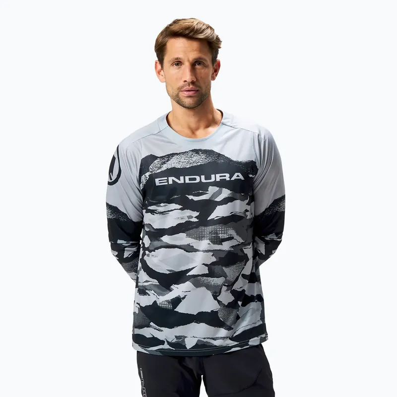Pánský cyklistický dres Longsleeve Endura Mountain Camo Ltd black Akční Cena