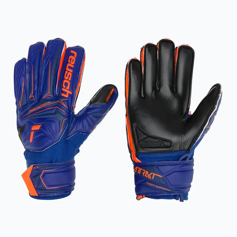 Levný Dětské brankářské rukavice Reusch Attrakt Infinity Finger Support Junior sharp blue/shocking orange/black