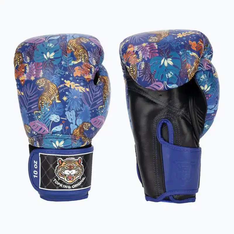 Boxerské rukavice Top King Boxing Wild Tiger black/blue Bezpečná Platba