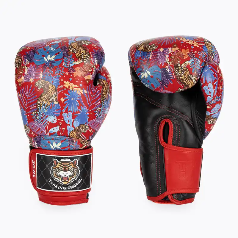 Cenově Výhodný Boxerské rukavice Top King Boxing Wild Tiger černé/červené