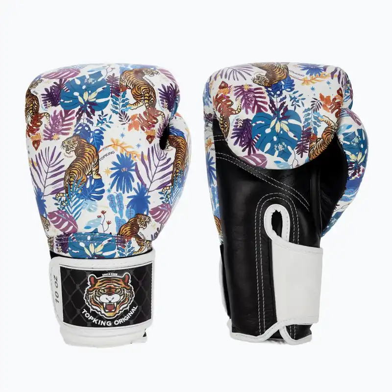 Boxerské rukavice Top King Boxing Wild Tiger černá/bílá Finální Výprodej
