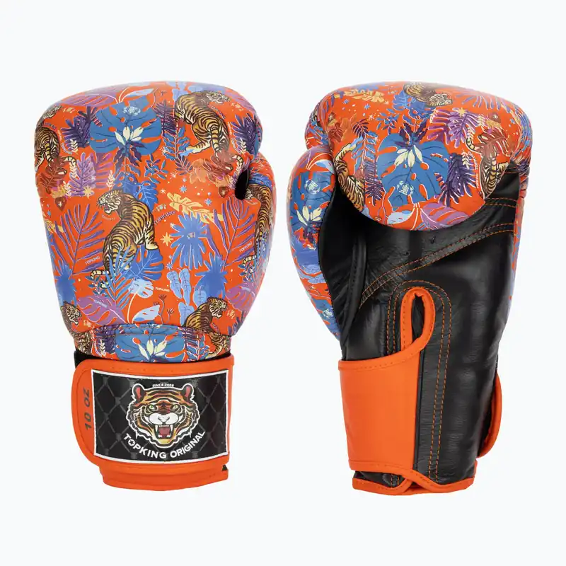 Boxerské rukavice Top King Boxing Wild Tiger black/orange Levný