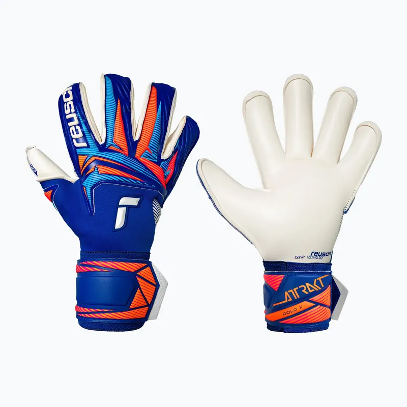 Brankářské rukavice Reusch Attrakt Gold X Roll Finger sharp blue/white/shocking orange Odeslání Ihned