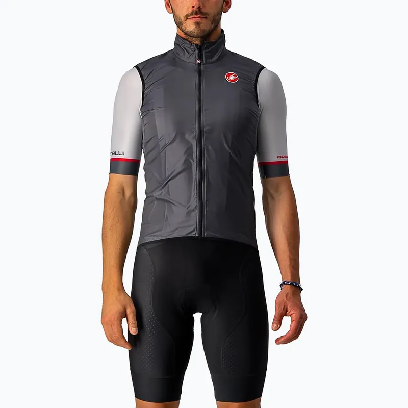 Nakupujte Hned Pánská cyklistická vesta Castelli Aria dark gray