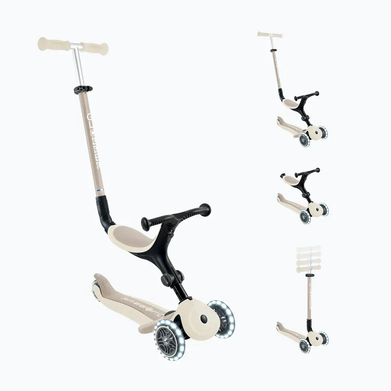 Dětská tříkolová koloběžka Globber Go.Up Active Ecologic Lights coconut Tovární Cena