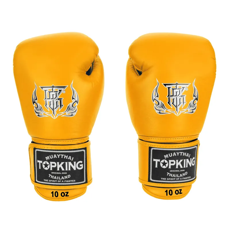 Originální Top King Muay Thai Ultimate žluté boxerské rukavice