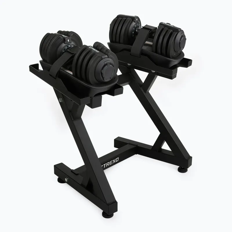 Zlevněný Stojan na nastavitelné činky XTREXO black