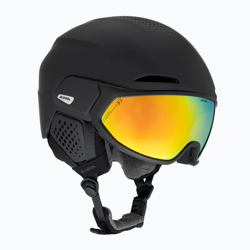 Časově Omezené Lyžařská helma Alpina Alto Q-Lite black matt/gold mirror