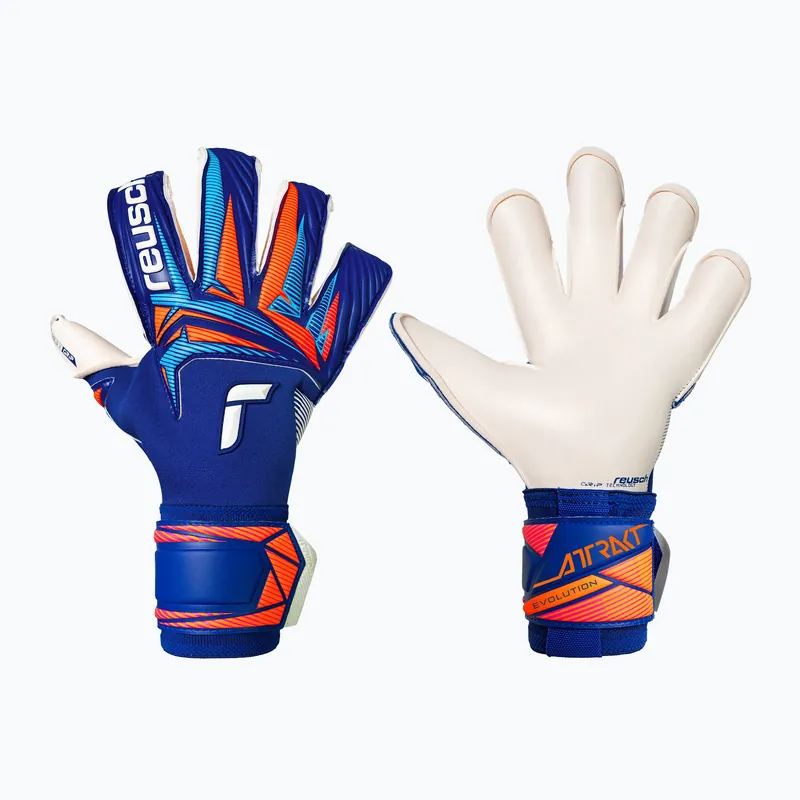 Dokud Zásoby Vydrží Brankářské rukavice Reusch Attrakt Gold X Evolution sharp blue/white/shocking orange