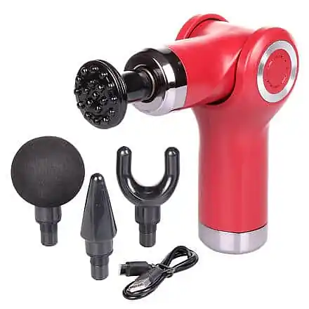 Finální Výprodej Massage Gun Mini vibrační masážní pistole červená