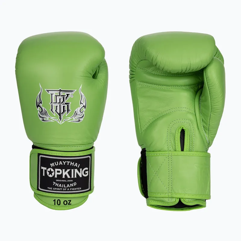 Jen Po Omezenou Doba Top King Muay Thai Ultimate zelené boxerské rukavice