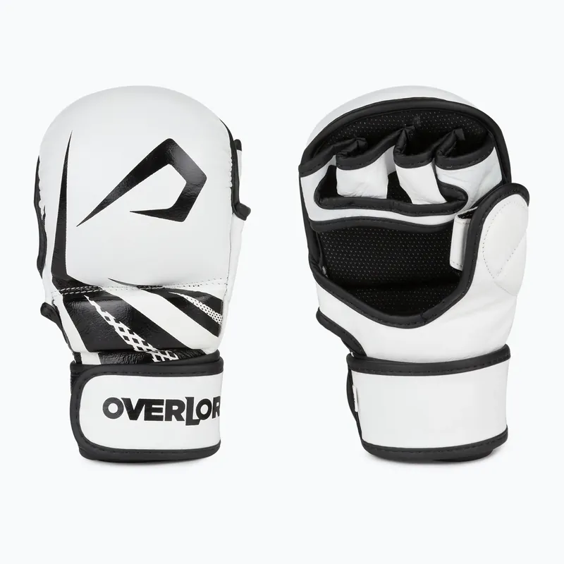 Nízká Cena Overlord Sparring MMA grappling rukavice přírodní kůže bílé 101003-W/M