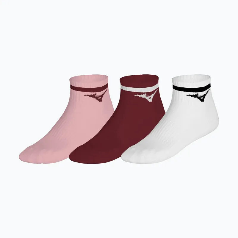 Poslední Šance Ponožky Mizuno Training Mid With Line 3 pairs pinkesque/lava falls/white