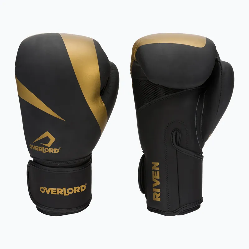 Zlevněný Černo-zlaté boxerské rukavice Overlord Riven 100007