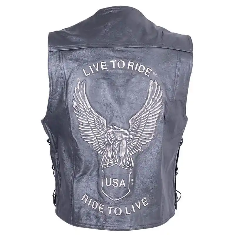 Cenově Výhodný Kožená moto vesta Sodager Live To Ride Vest