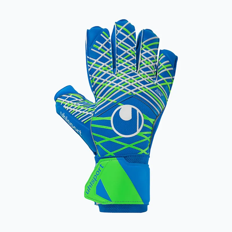 Brankářské rukavice uhlsport Aquasoft pacific blue/fluo green/w Přímo Od Výrobce