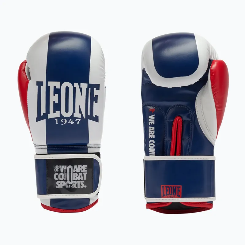 Boxerské rukavice LEONE 1947 Color Block black/blue Nízká Cena