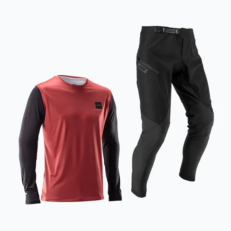 Rychlé Dodání Dětská cyklistická sada Leatt Ride Kit MTB 1.0 Dusty Red