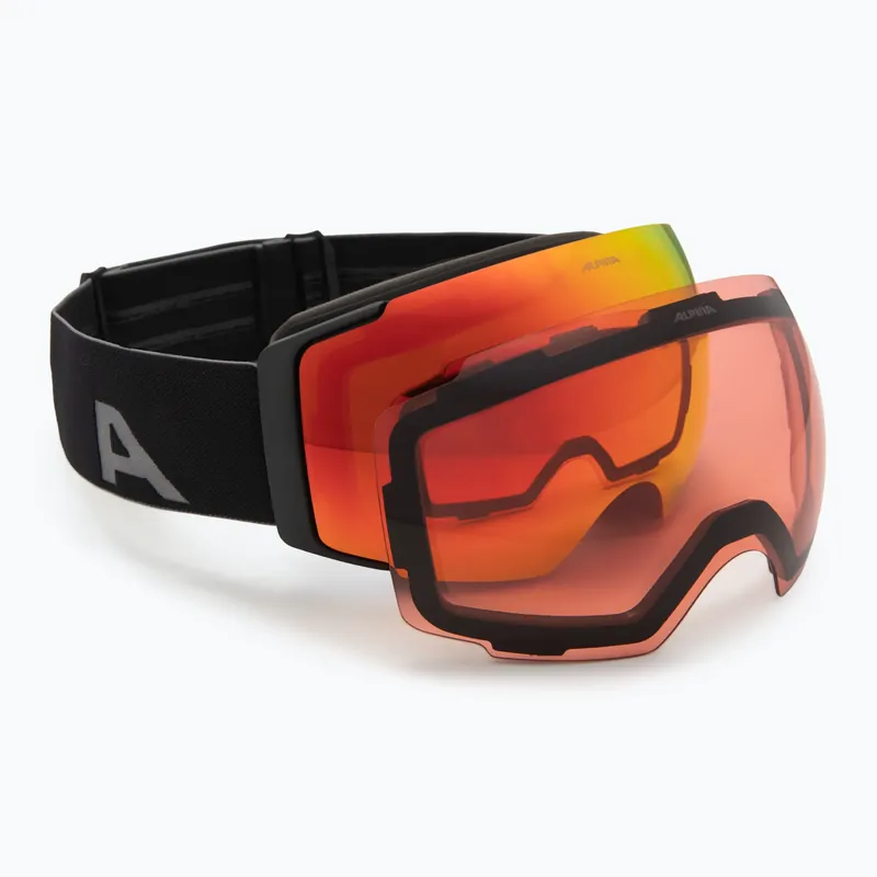 Vysoce Kvalitní Lyžařské brýle Alpina Falera Mag Q-Lite black matt/red/pink