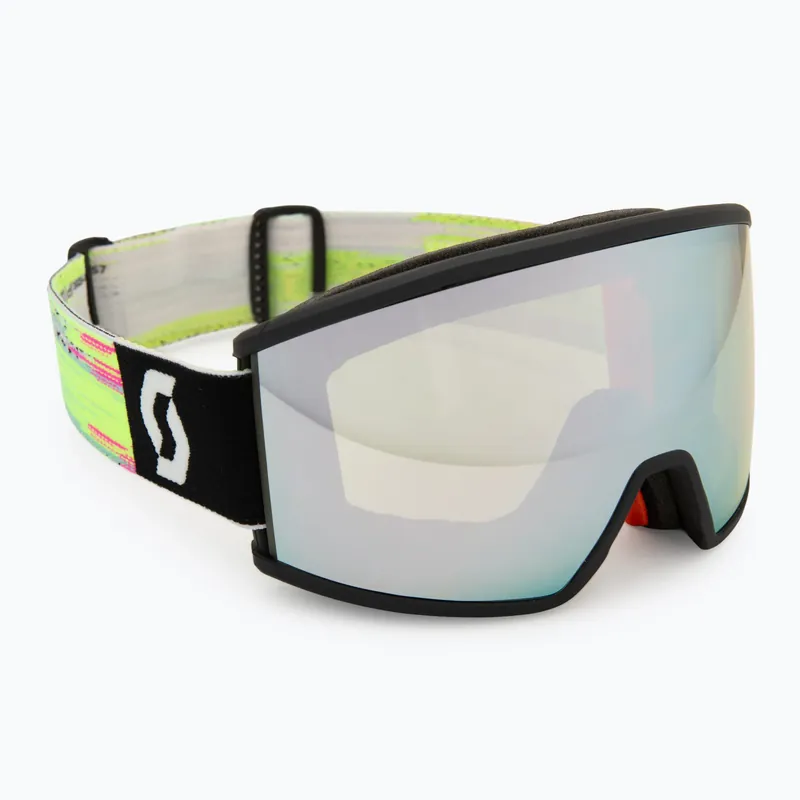 Oblíbený Lyžařské brýle SCOTT Ambit Compact black/neon yellow/amp white chrome