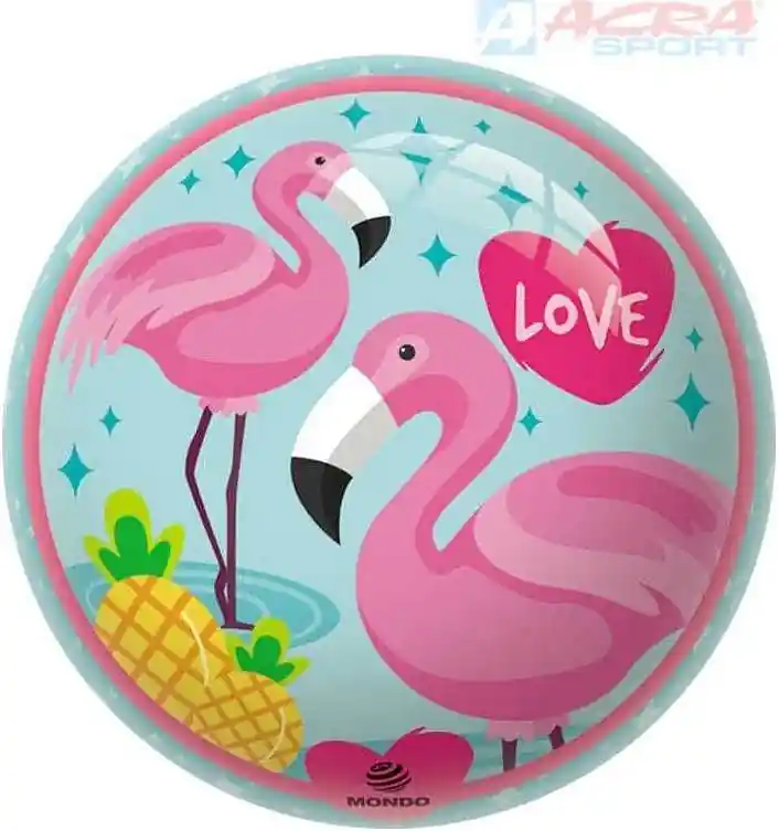 Míč potištěný FLAMINGO - plameňák 230 mm Horká Nabídka