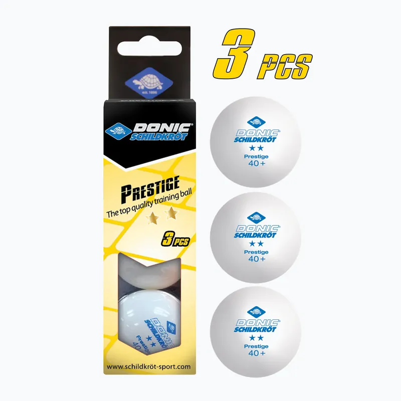 Odeslání Ihned Míčky na stolní tenis Donic-Schildkröt 2-Stars Prestige Poly 40+ 3ks white