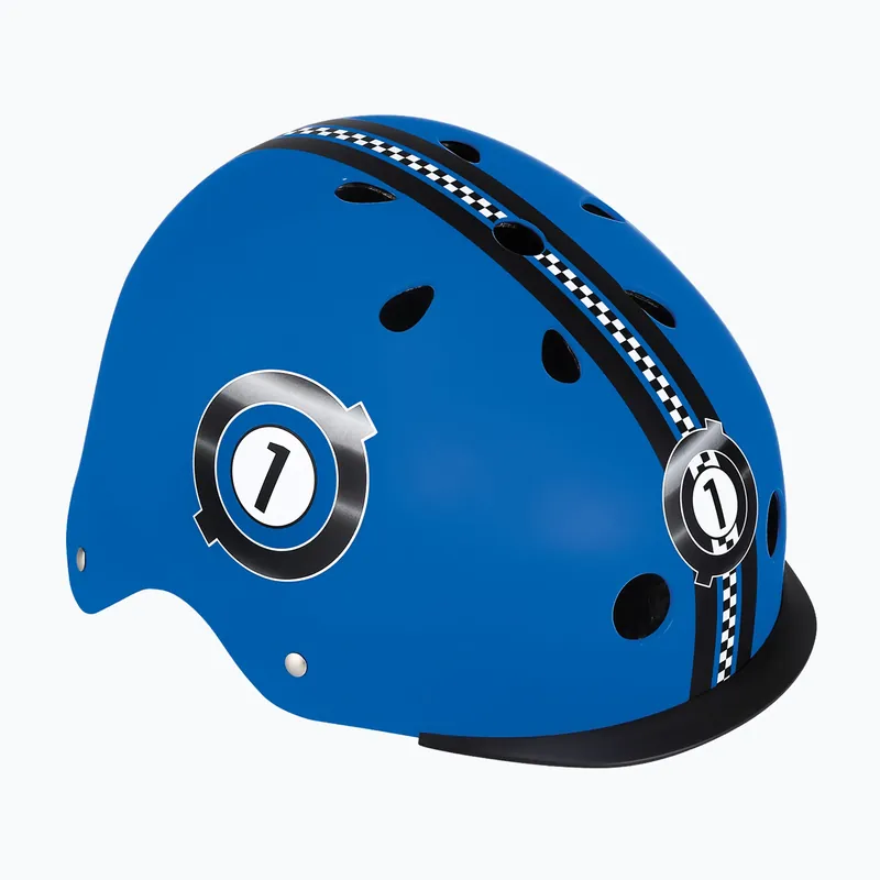 Dětská helma Globber Elite Lights navy blue racing Vrácení Zdarma