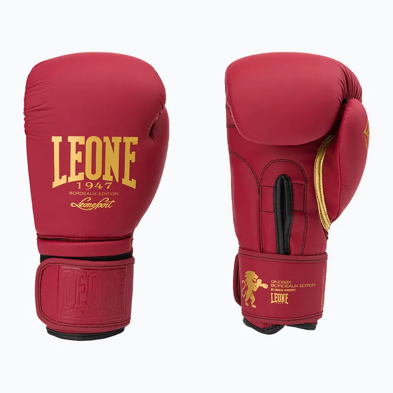Leone Bordeaux Boxerské rukavice červené GN059X Tovární Cena