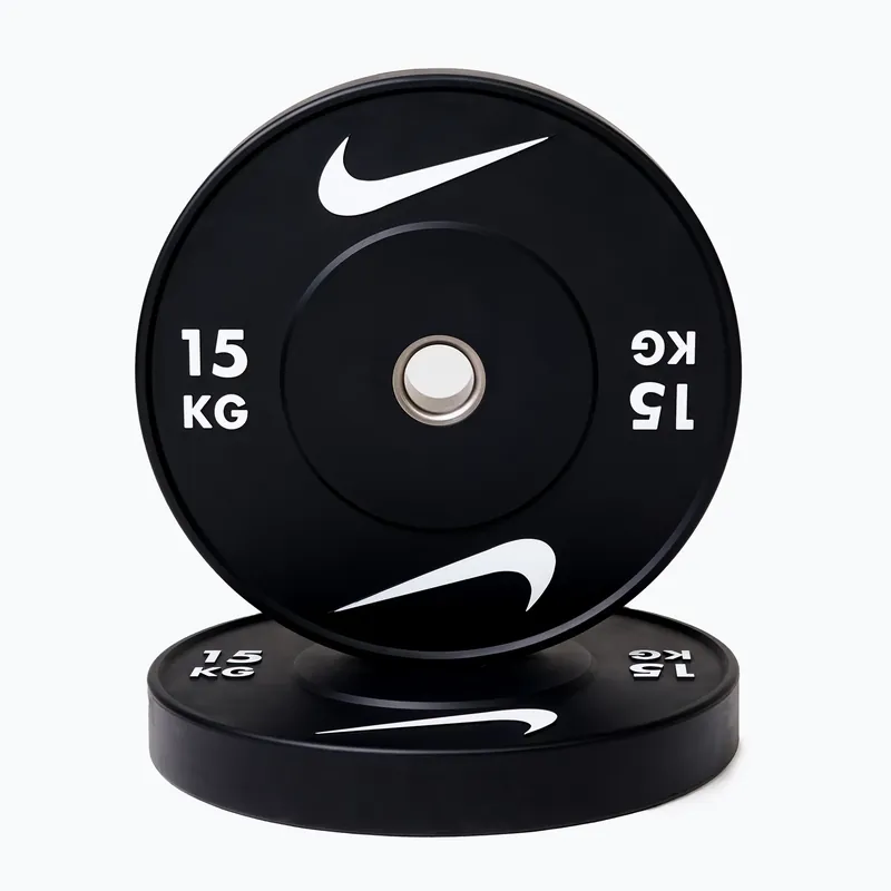 Nakupujte Hned Olympijské bumperové závaží Nike Strength Rubber Bumper Plates 15 kg black/white
