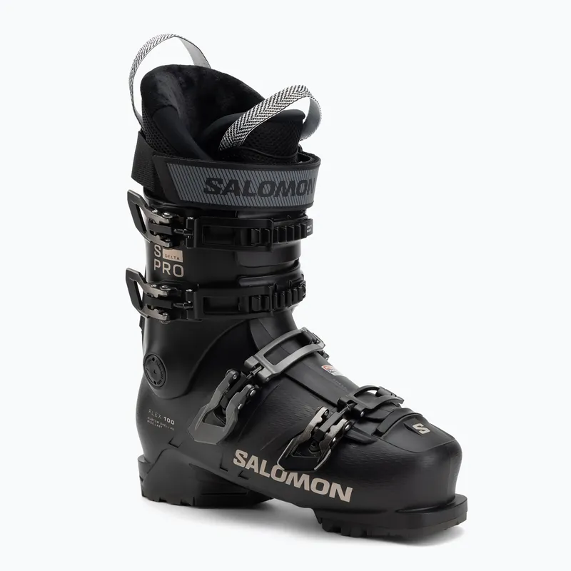 Pánské lyžáky Salomon S/Pro Delta 100 GW Black/Black/Titanium Met. Pd Cenový Hit