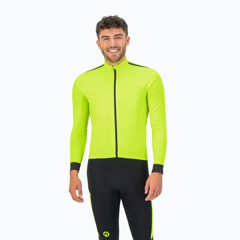 Levný Pánské cyklistické tričko longsleeve Rogelli Core fluor/black